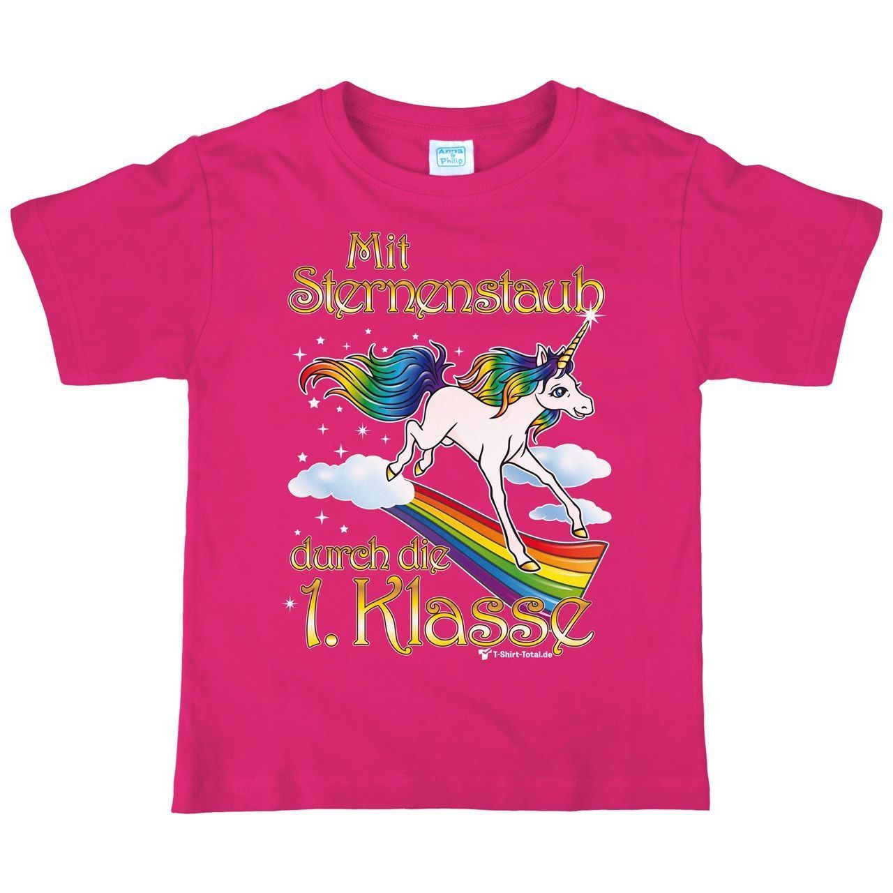 Einhorn 1. Klasse Kinder T-Shirt pink 110 / 116