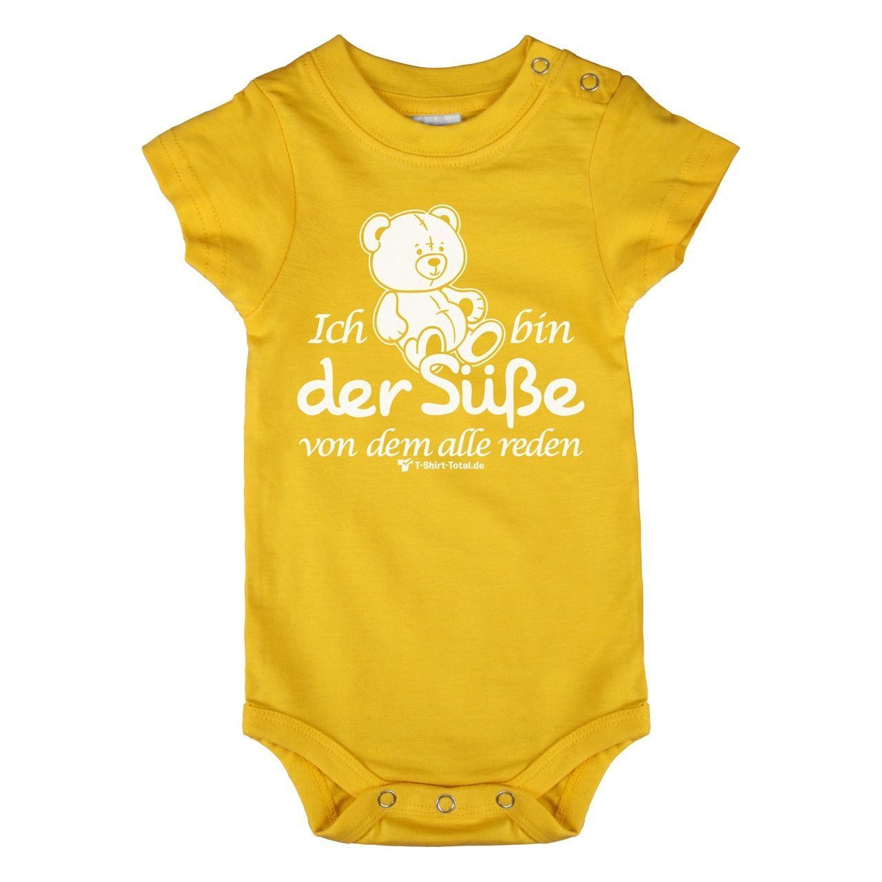 Der Süße Baby Body Kurzarm gelb 56 / 62