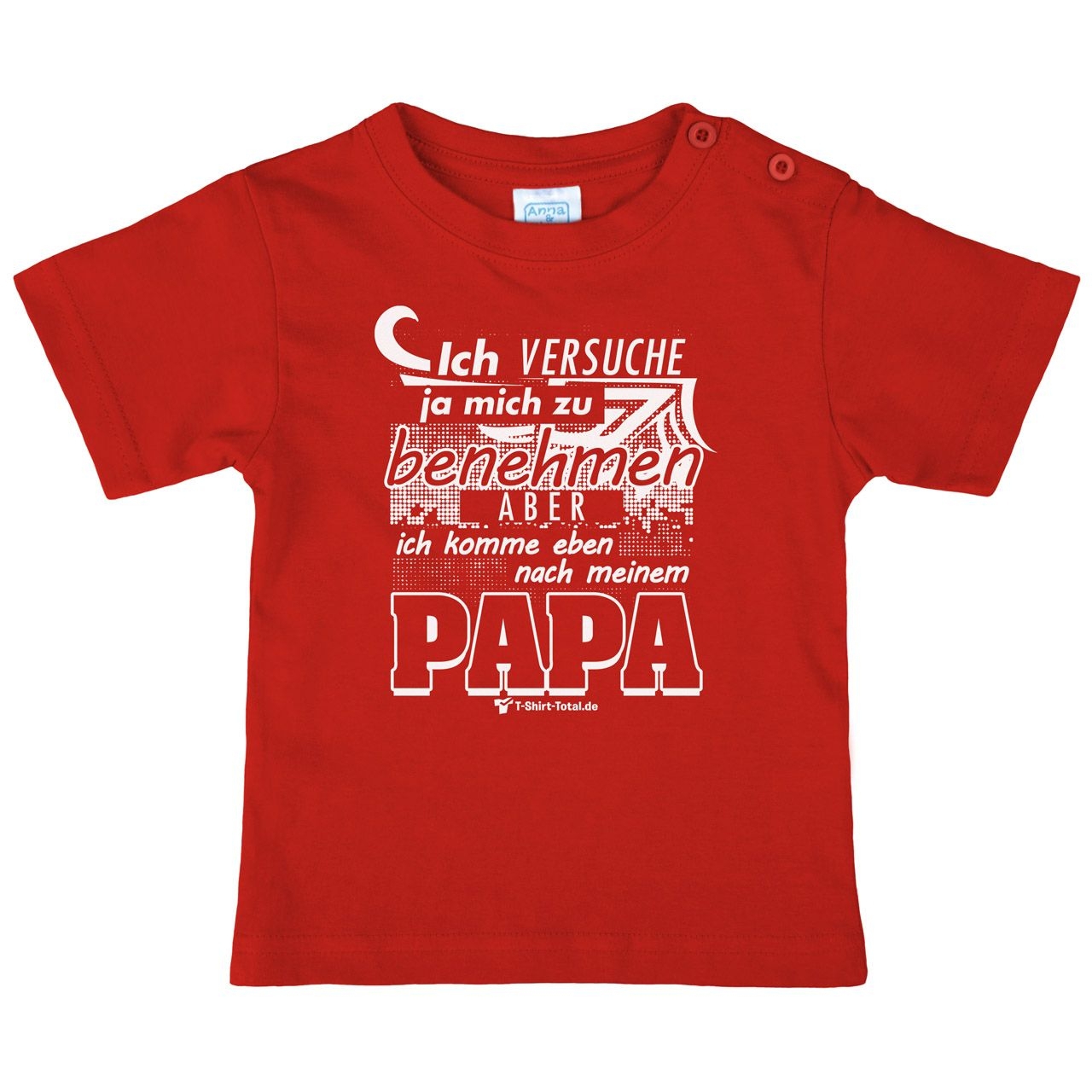 Komme nach Papa Kinder T-Shirt rot 92