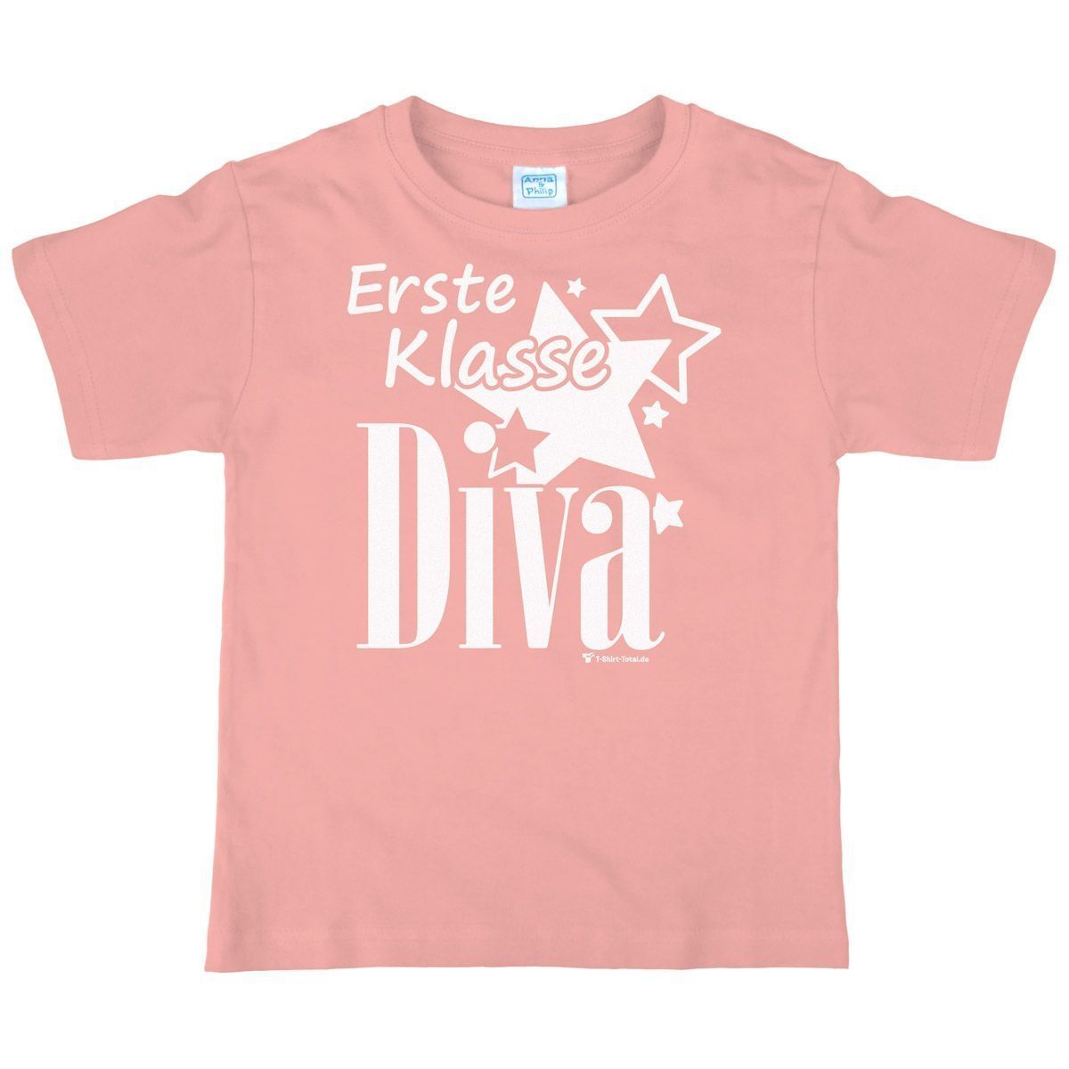 Erste Klasse Diva Kinder T-Shirt rosa 122 / 128