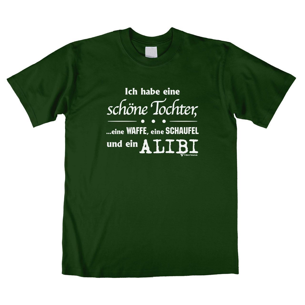 Alibi Unisex T-Shirt dunkelgrün Large