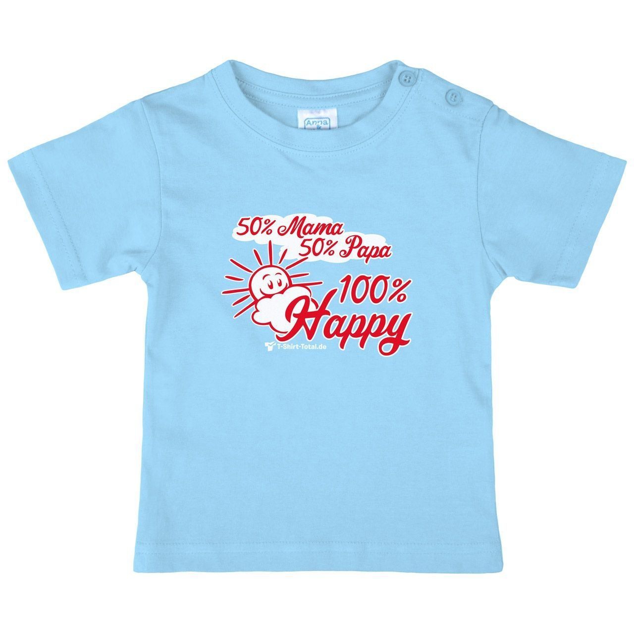 100 Prozent Happy Kinder T-Shirt hellblau 56 / 62