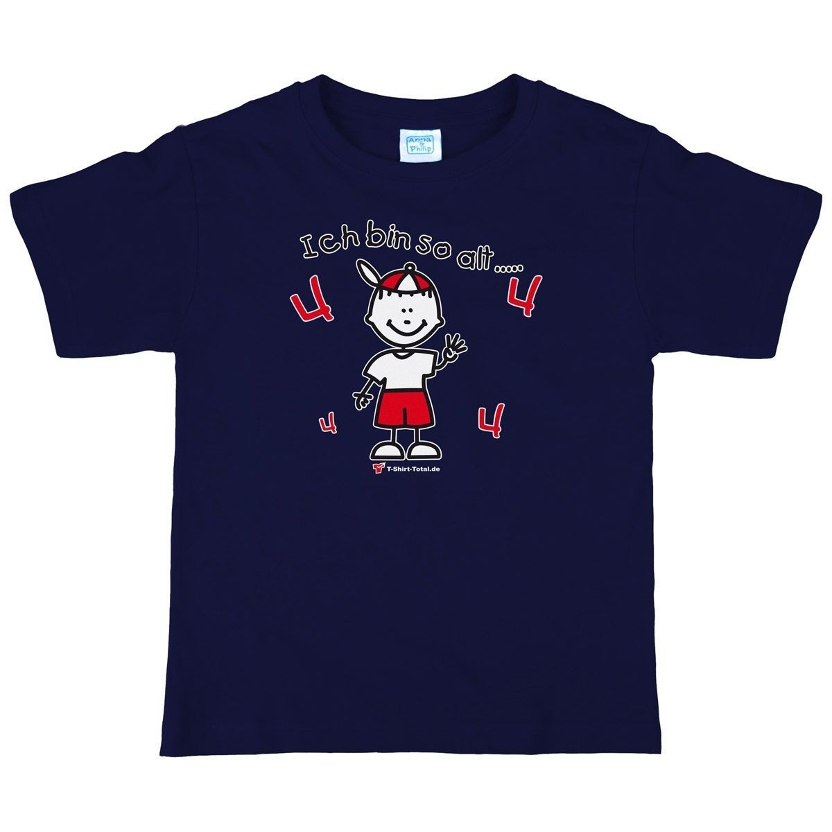 Jungs so alt 4 Kinder T-Shirt navy 110 / 116