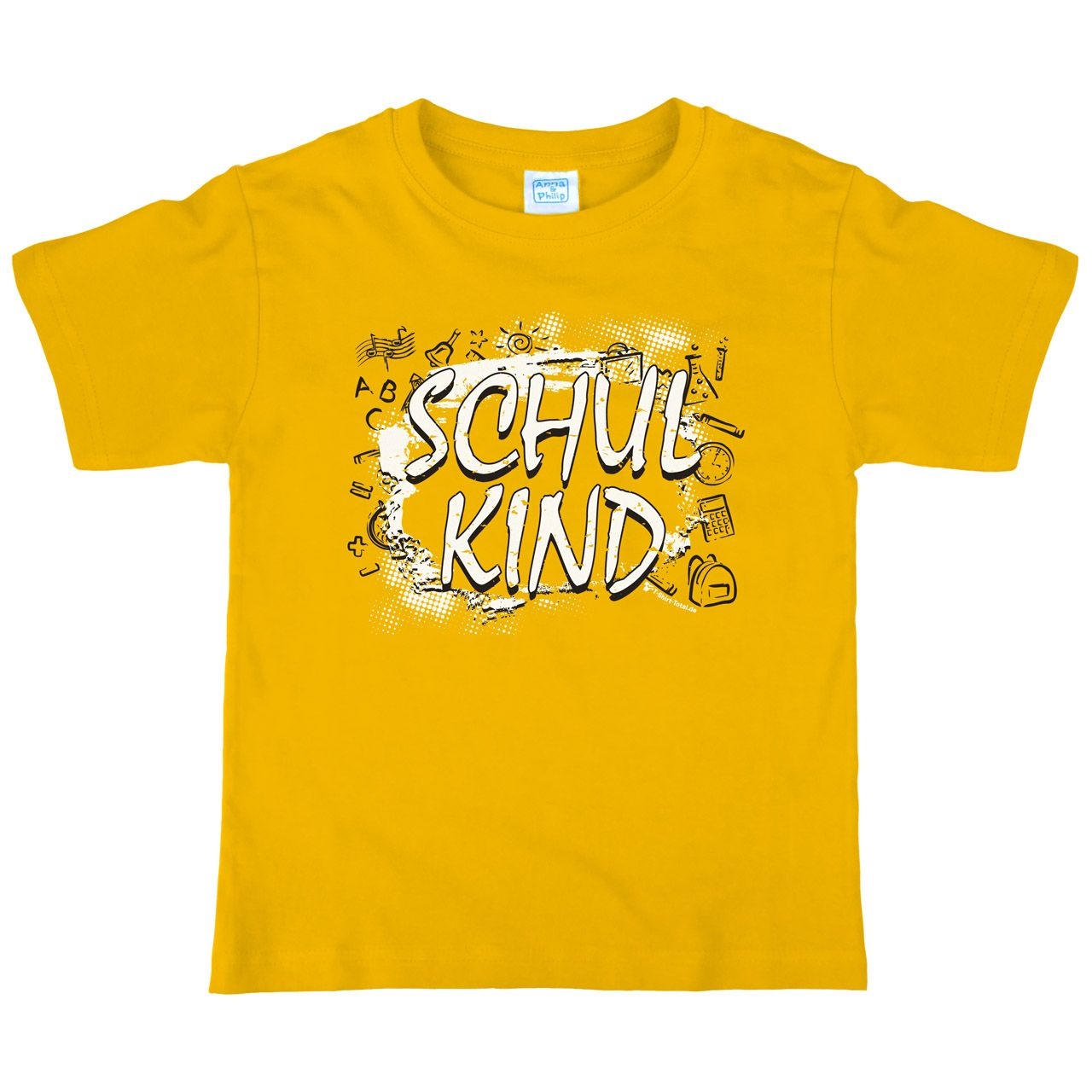 Schulkind Collage Kinder T-Shirt gelb 134 / 140