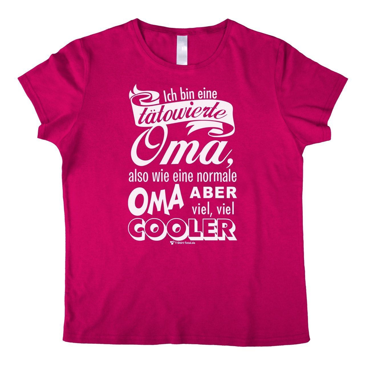 Tätowierte Oma Woman T-Shirt pink Small