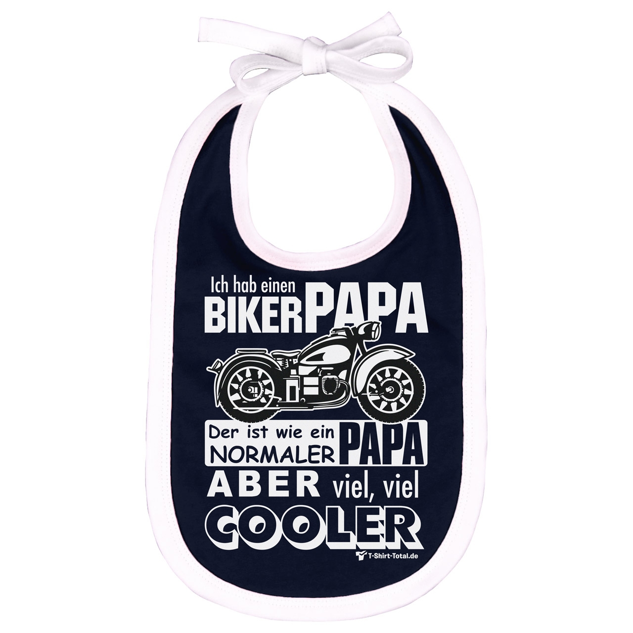 Biker Papa Lätzchen navy / weiß