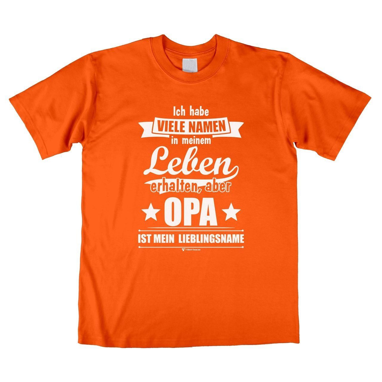 Lieblingsname Opa Unisex T-Shirt orange Large