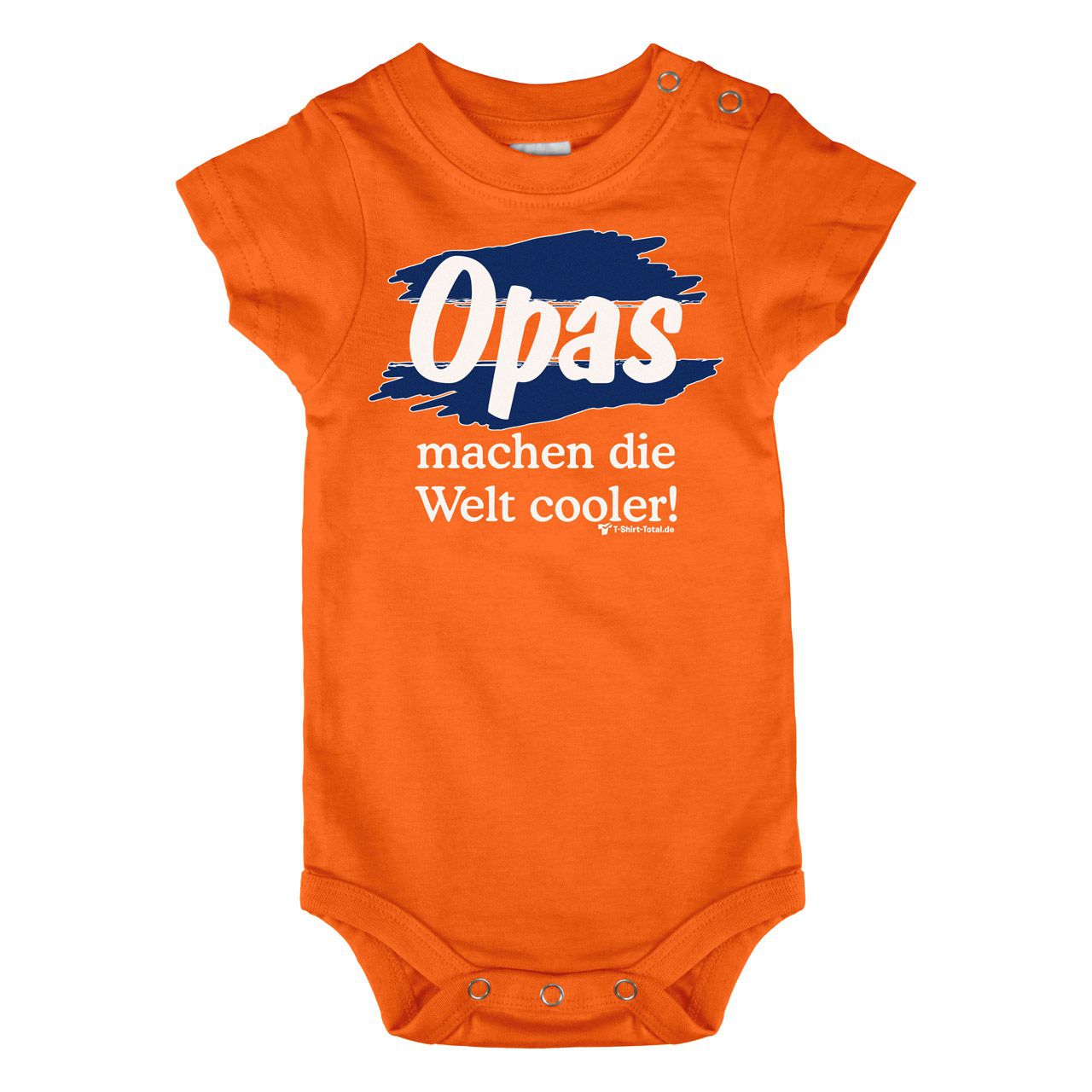 Welt cooler Opa Baby Body Kurzarm orange 56 / 62