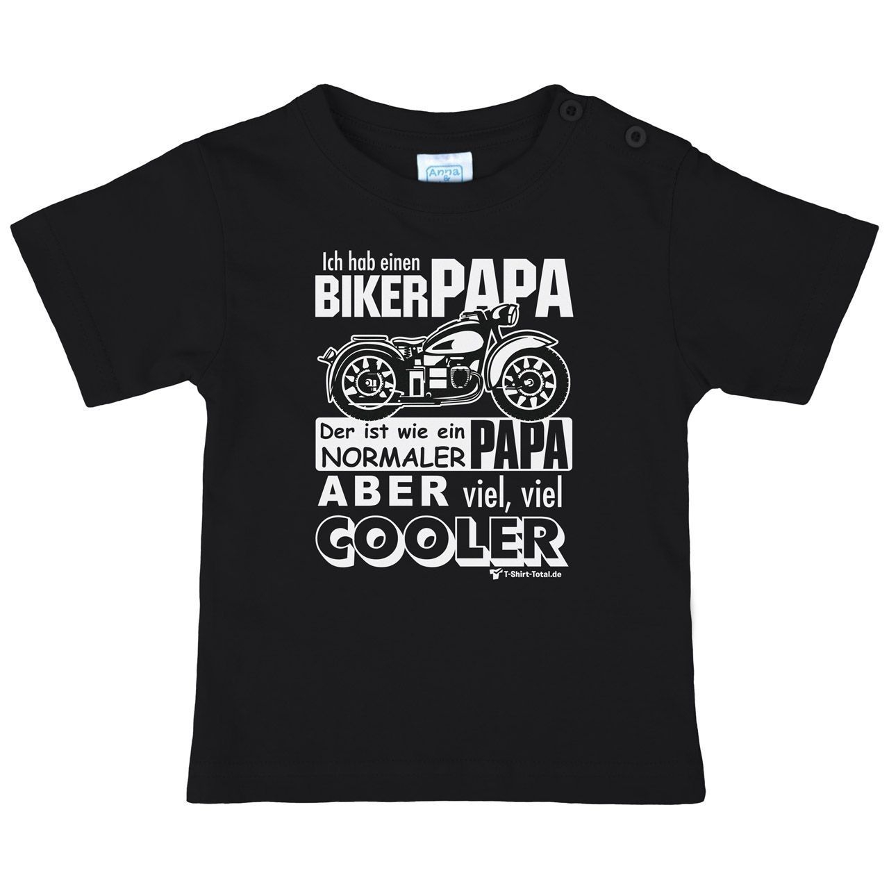 Biker Papa Kinder T-Shirt schwarz 80 / 86