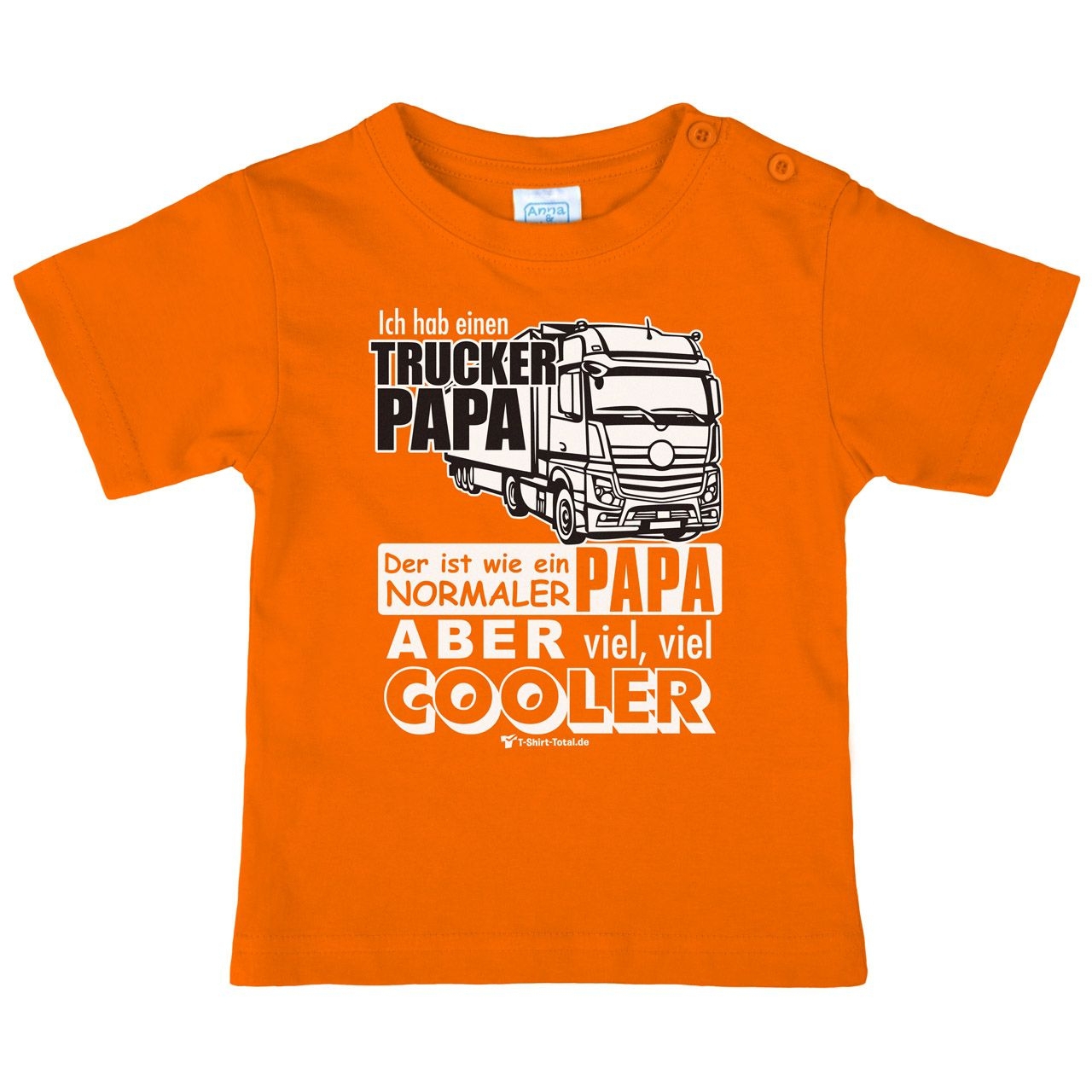 Trucker Papa Kinder T-Shirt orange 68 / 74