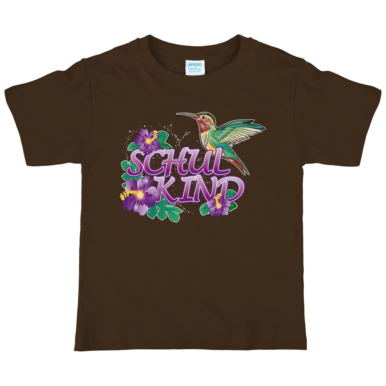 Schulkind Kolibri Kinder T-Shirt braun 122 / 128