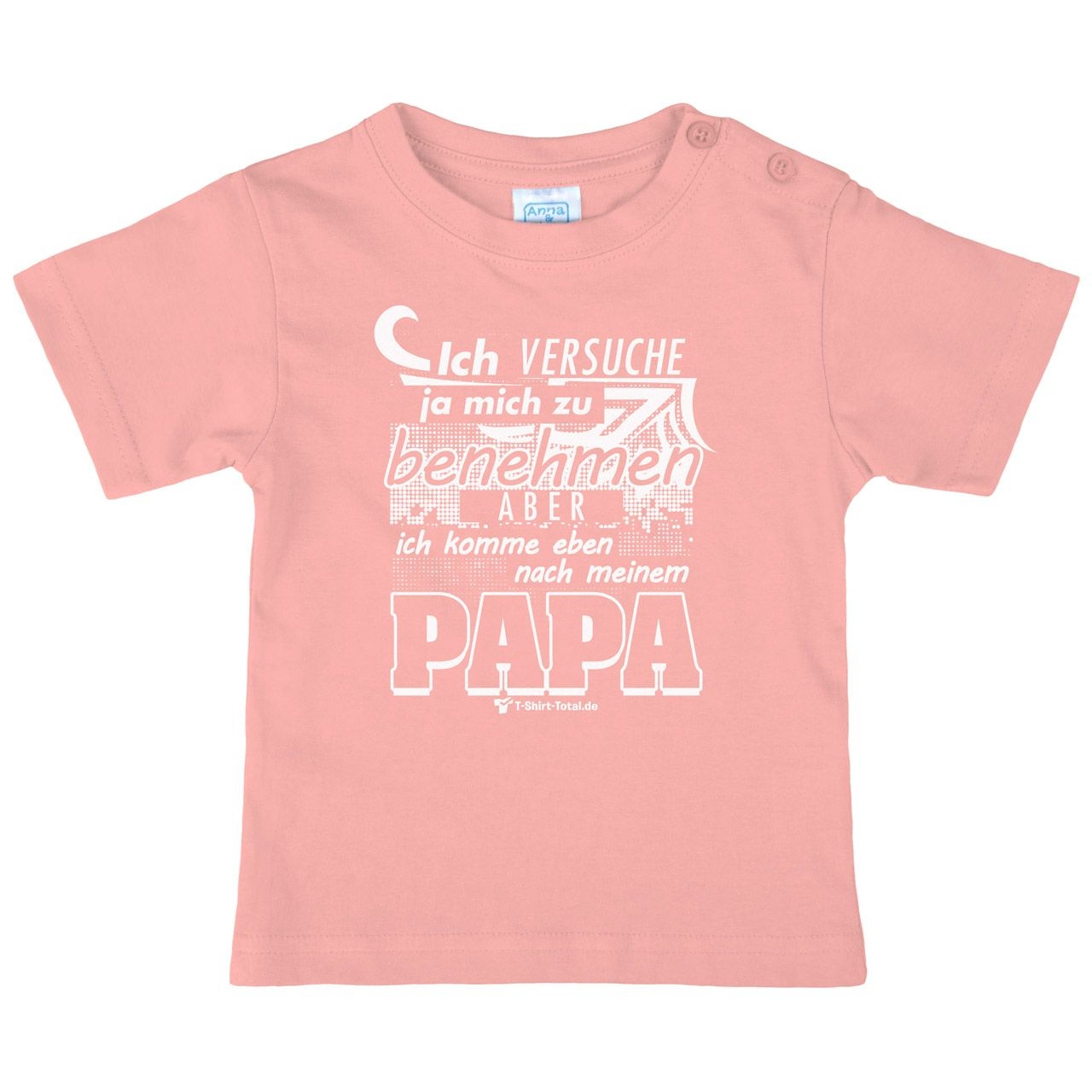 Komme nach Papa Kinder T-Shirt rosa 92