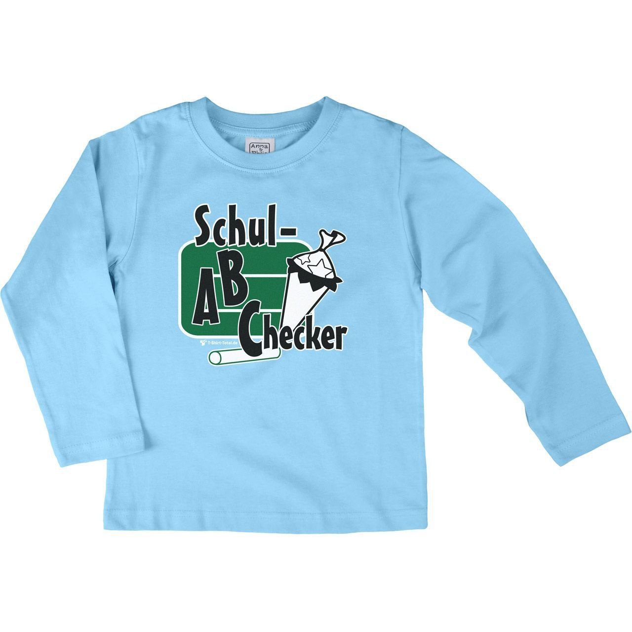 Schul ABChecker Kinder Langarm Shirt hellblau 122 / 128