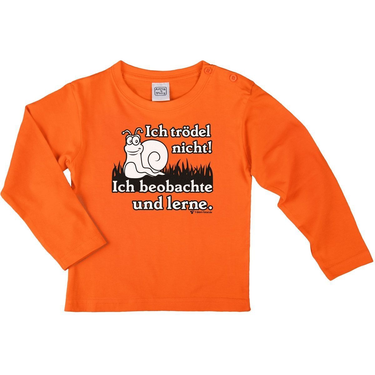 Trödel nicht Kinder Langarm Shirt orange 56 / 62