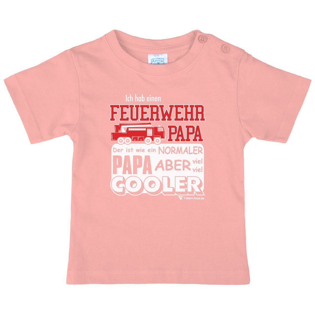 Feuerwehr Papa Kinder T-Shirt rosa 98