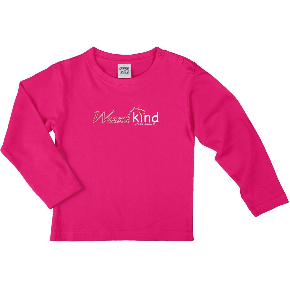 Wunschkind Kinder Langarm Shirt pink 56 / 62