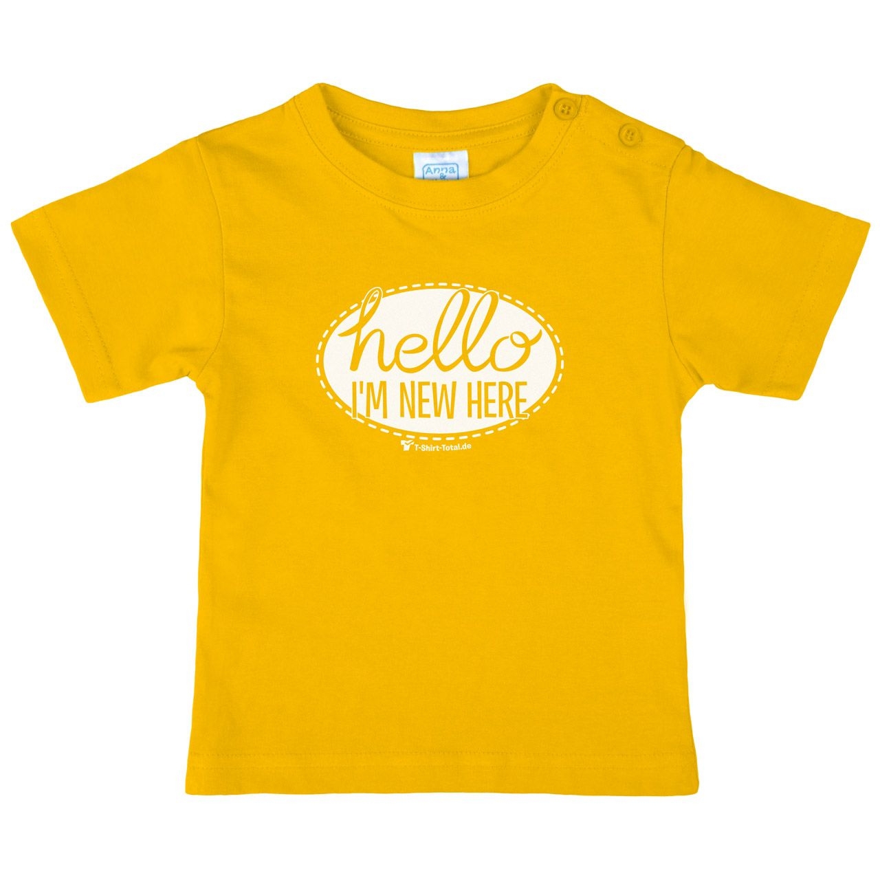 Im new here Kinder T-Shirt gelb 80 / 86