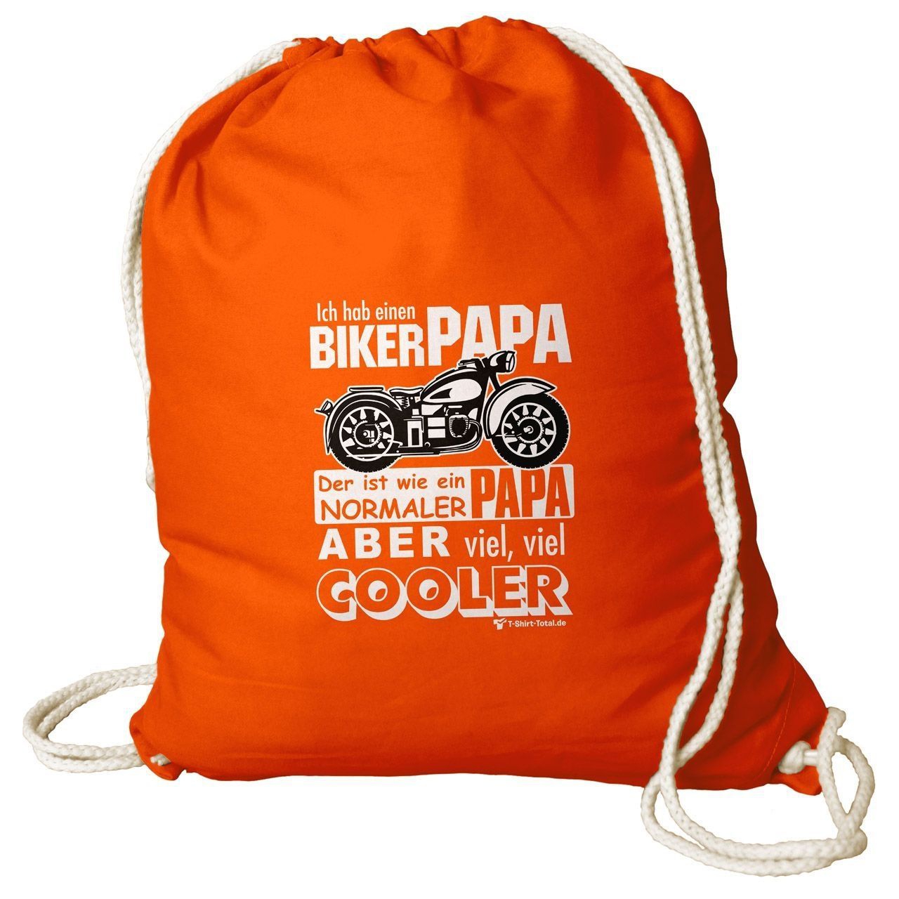 Biker Papa Rucksack Beutel orange
