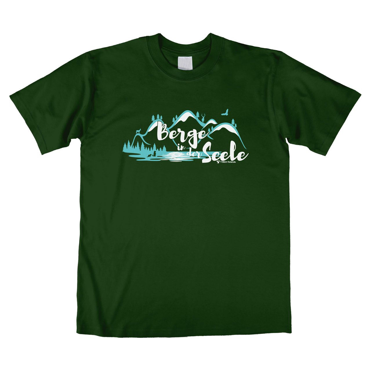 Berge in der Seele Unisex T-Shirt dunkelgrün Large