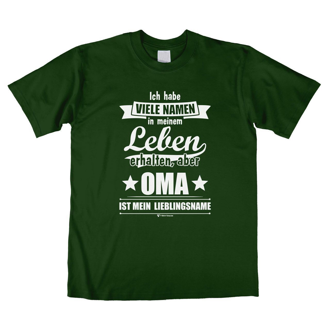 Lieblingsname Oma Unisex T-Shirt dunkelgrün Medium