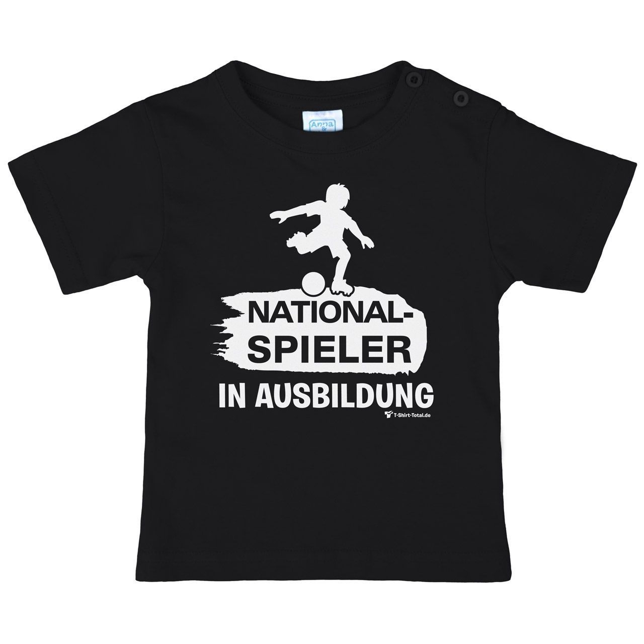 Nationalspieler in Ausbildung Kinder T-Shirt schwarz 134 / 140