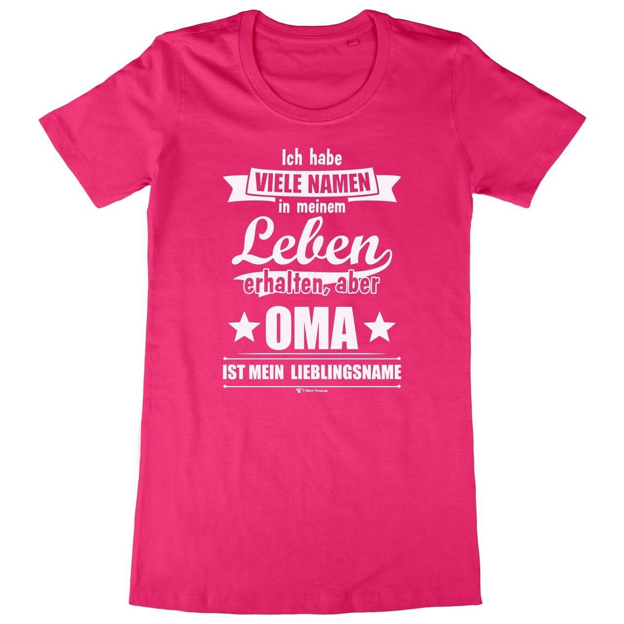 Lieblingsname Oma Woman Long Shirt pink Medium