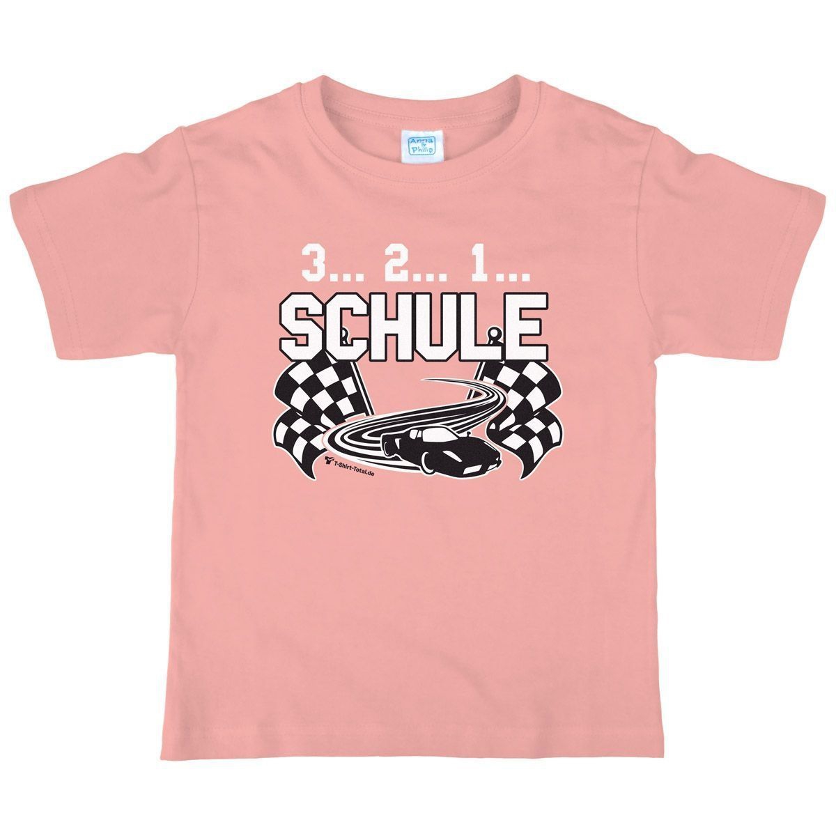 3 2 1 Schule Kinder T-Shirt rosa 122 / 128