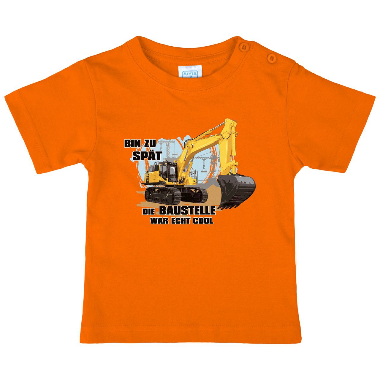 Bagger bin zu spät Kinder T-Shirt orange 104