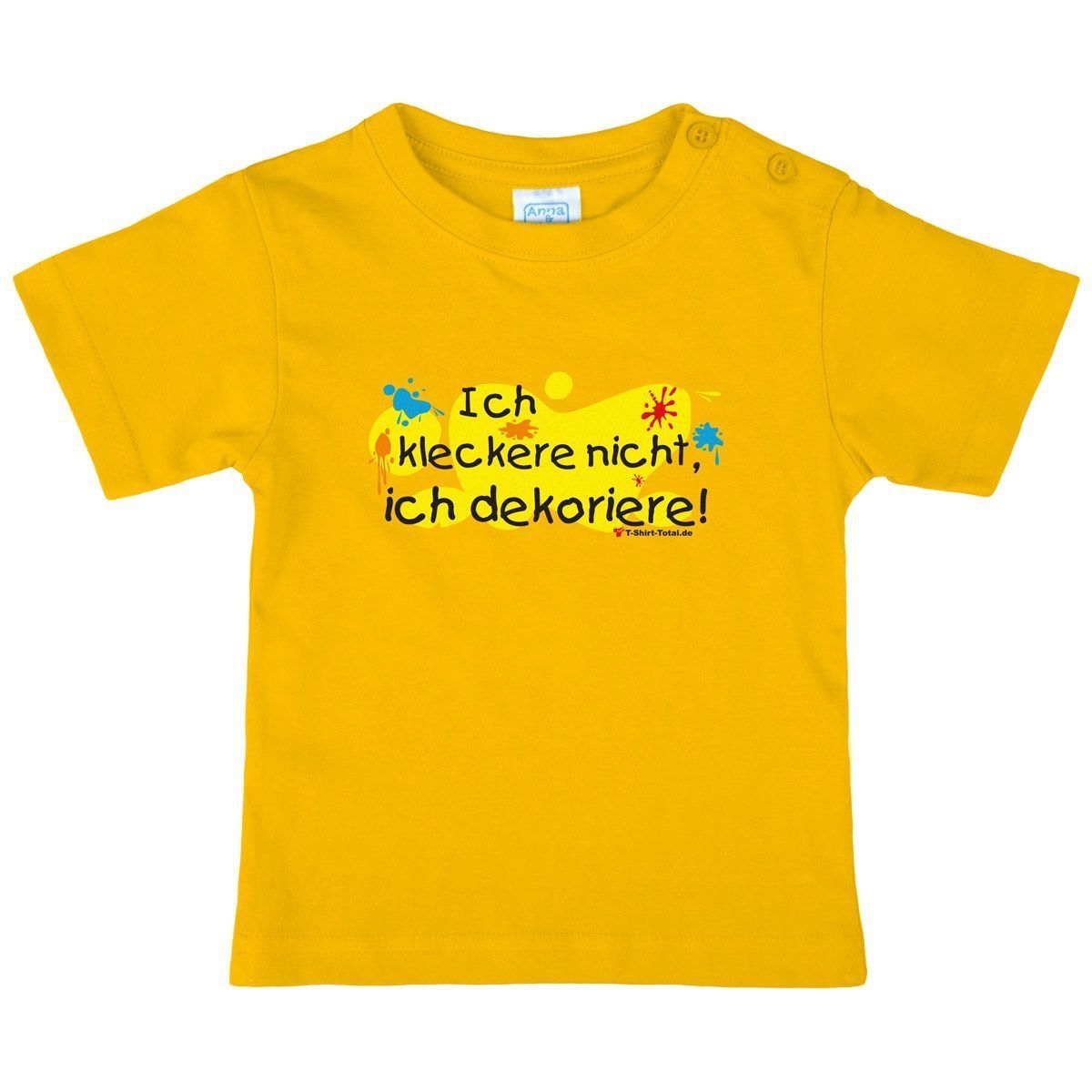 Kleckere nicht Kinder T-Shirt gelb 80 / 86