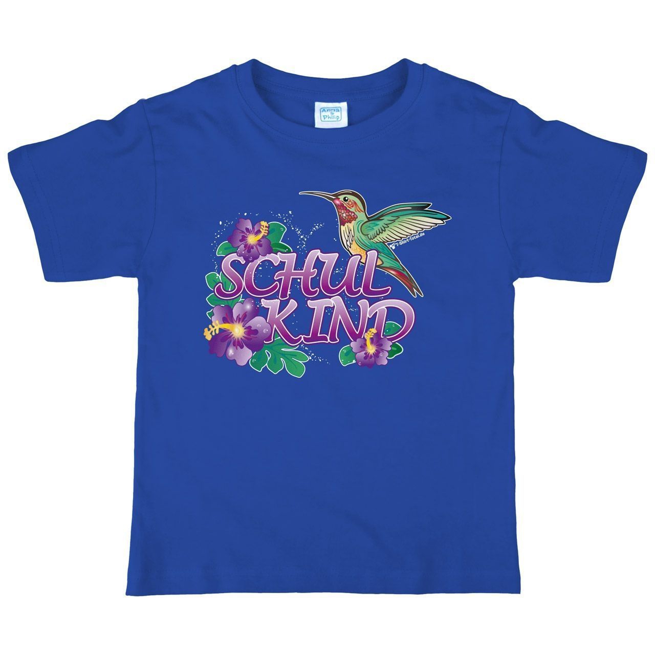 Schulkind Kolibri Kinder T-Shirt royal 122 / 128
