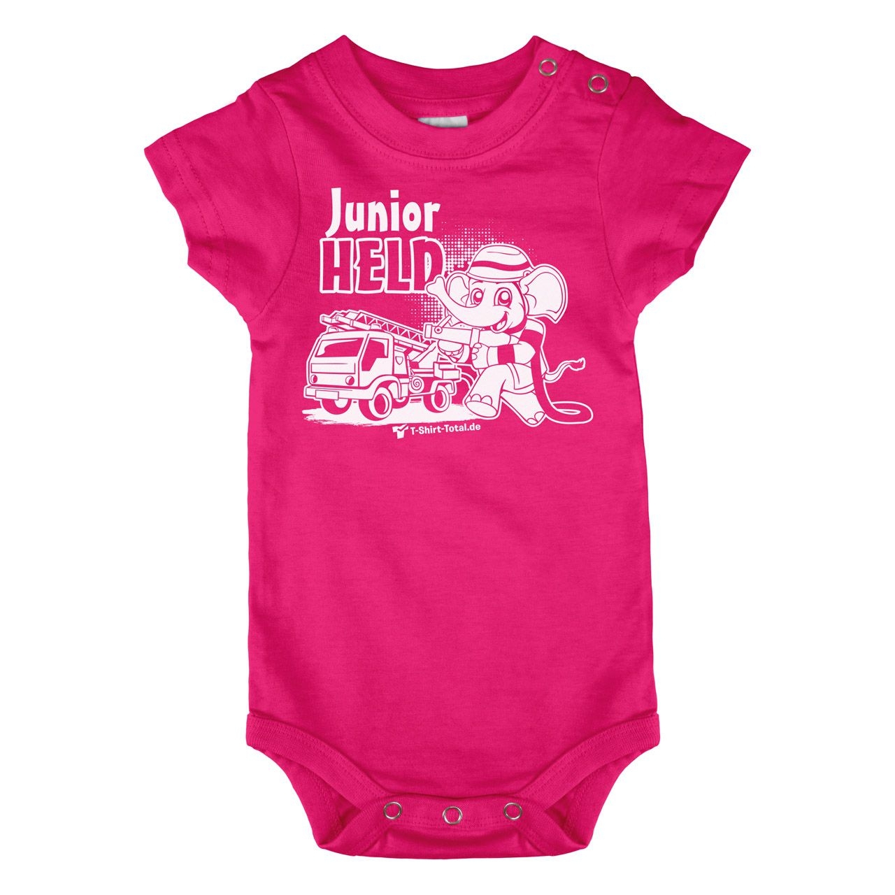 Junior Held Feuerwehr Baby Body Kurzarm pink 68 / 74