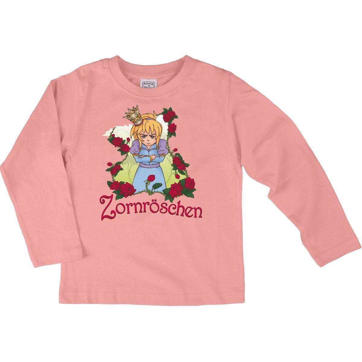 Zornröschen Kinder Langarm Shirt rosa 110 / 116
