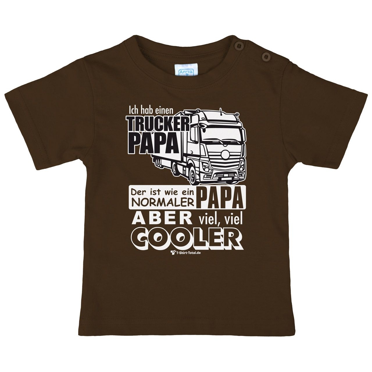 Trucker Papa Kinder T-Shirt braun 68 / 74