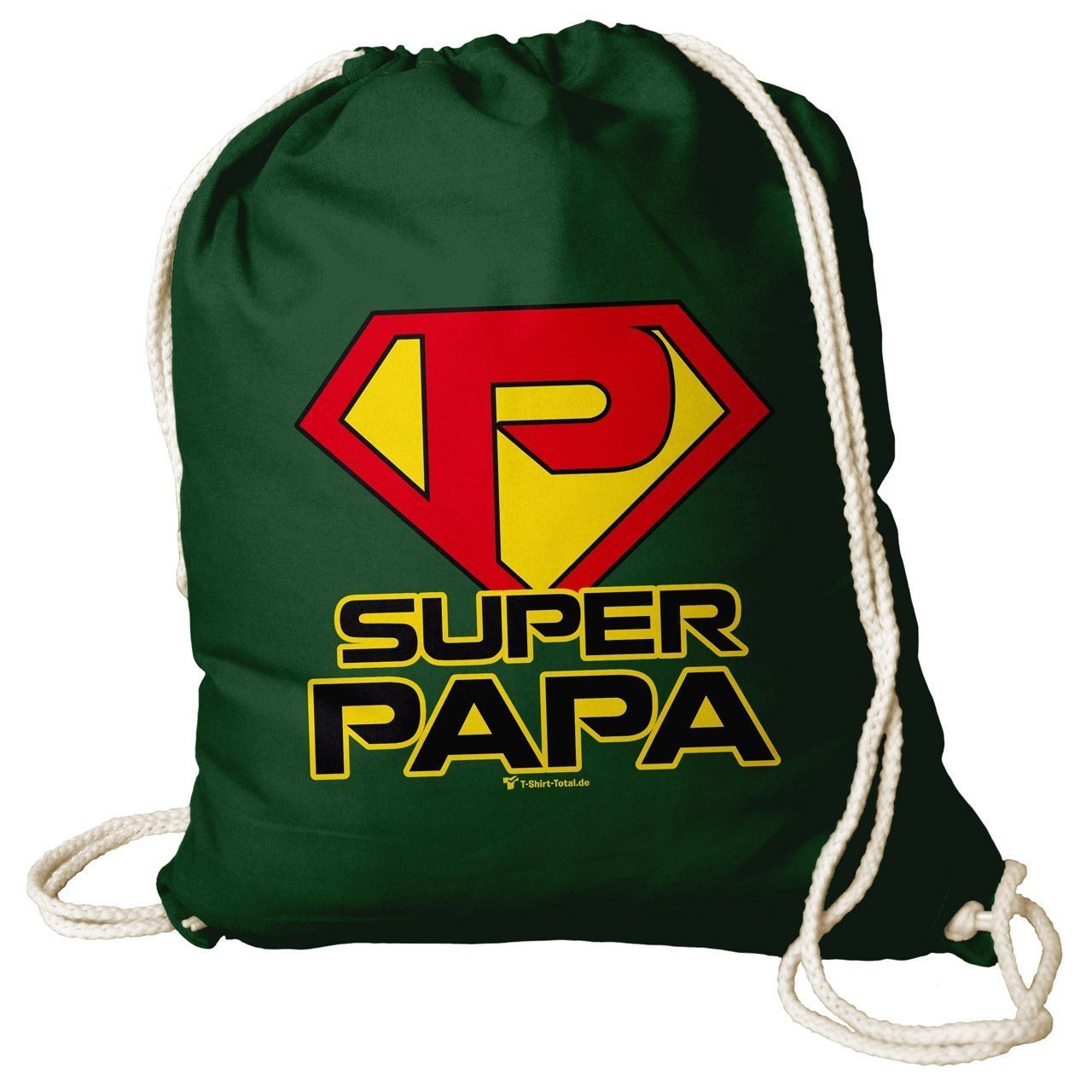 Super Papa Rucksack Beutel dunkelgrün