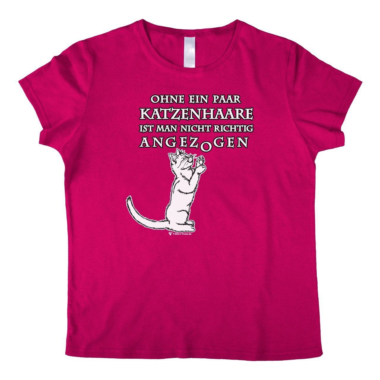 Katzenhaare Woman T-Shirt pink Large