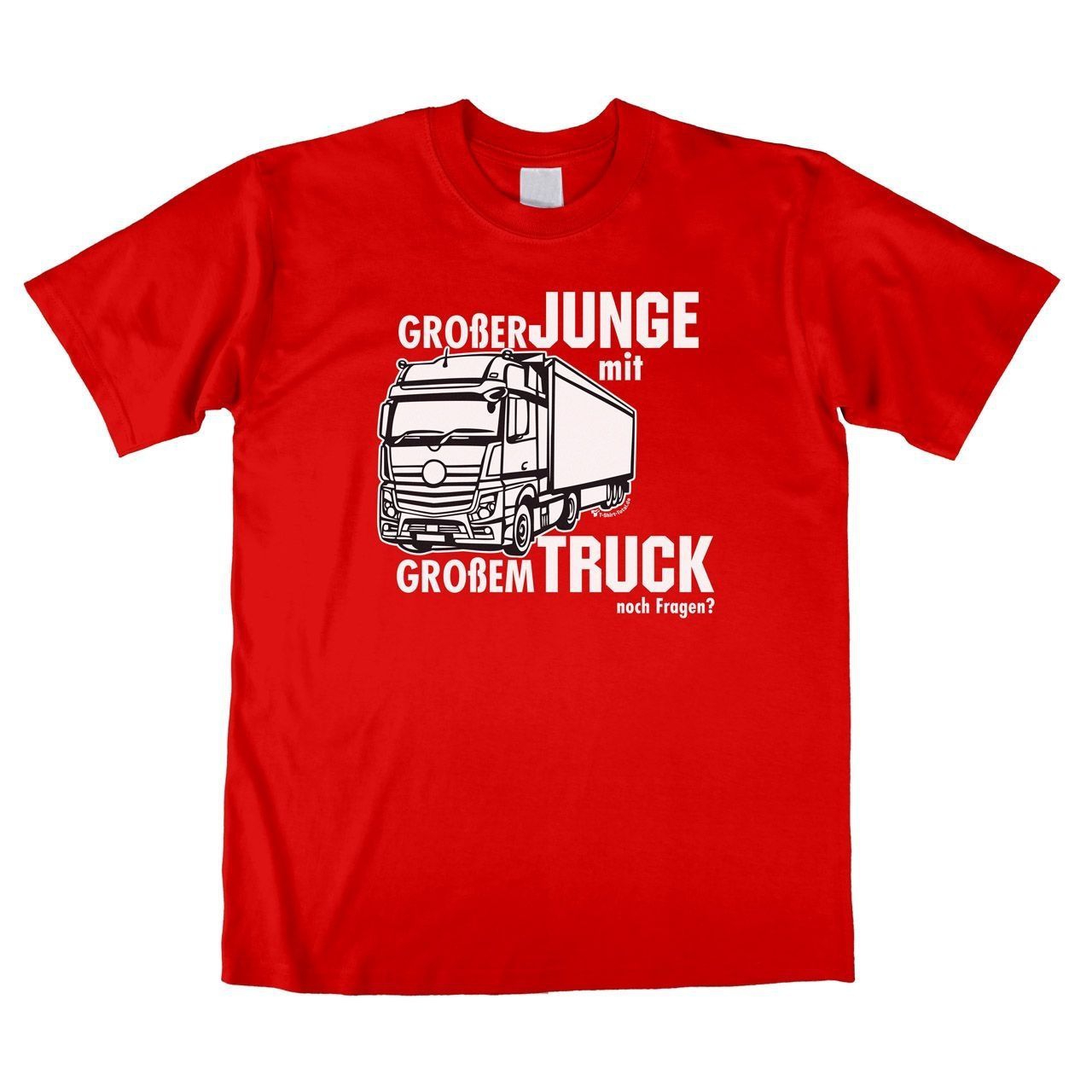 Großer Junge mit großem Truck Unisex T-Shirt rot Extra Large
