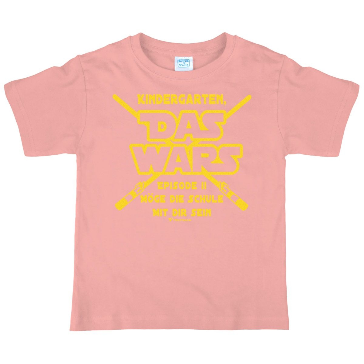 Das wars Kindergarten Kinder T-Shirt mit Namen rosa 134 / 140
