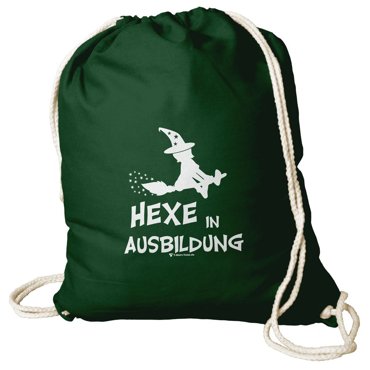 Hexe in Ausbildung Rucksack Beutel dunkelgrün