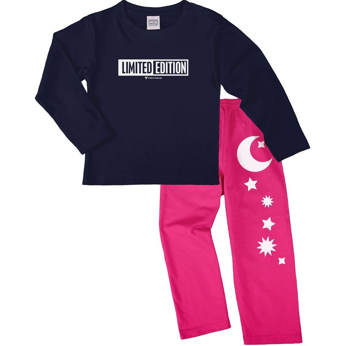 Limited Edition Pyjama Set navy / pink 80 / 86