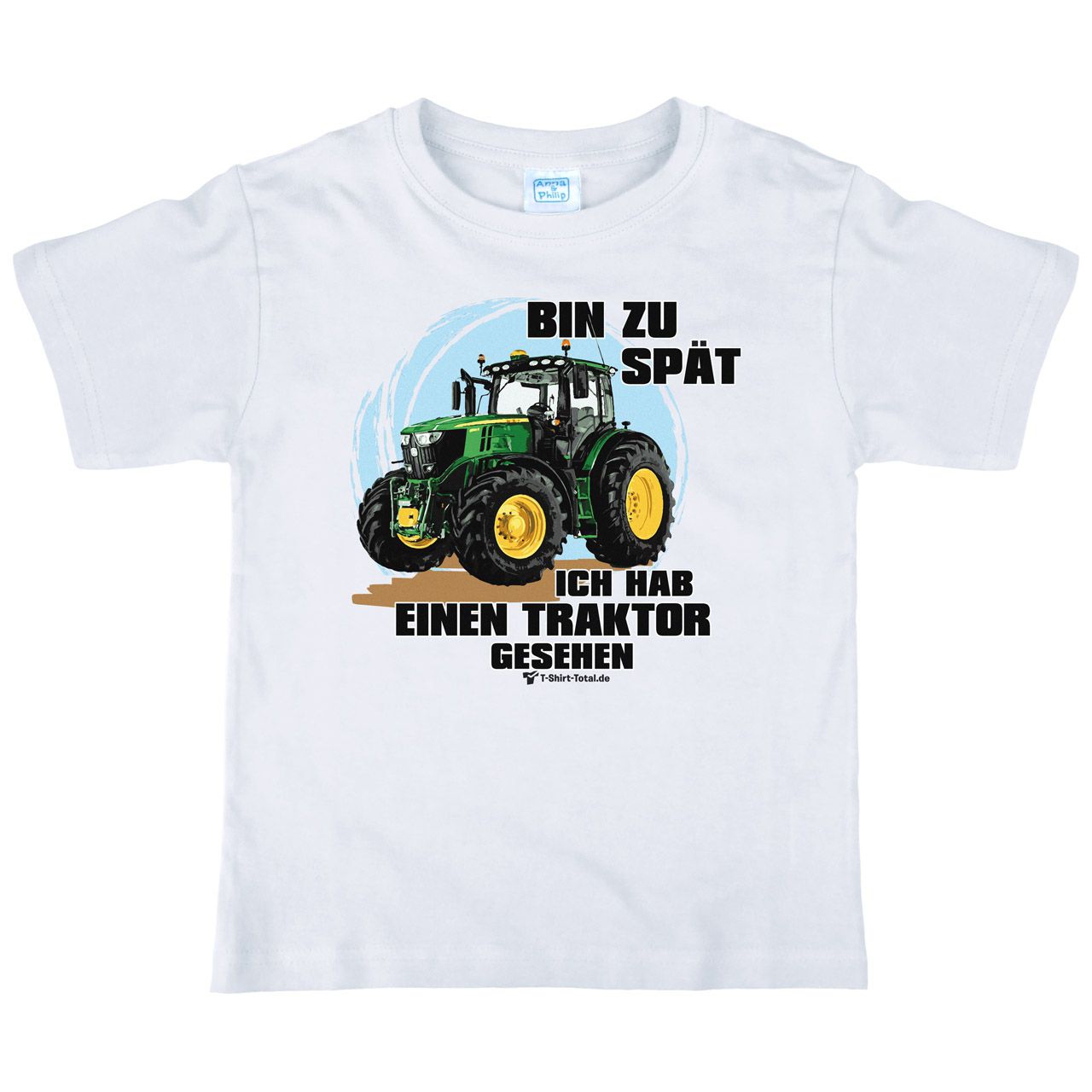 Hab einen Traktor Kinder T-Shirt weiß 110 / 116