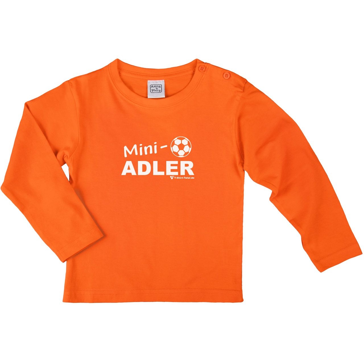 Mini Adler Kinder Langarm Shirt orange 122 / 128
