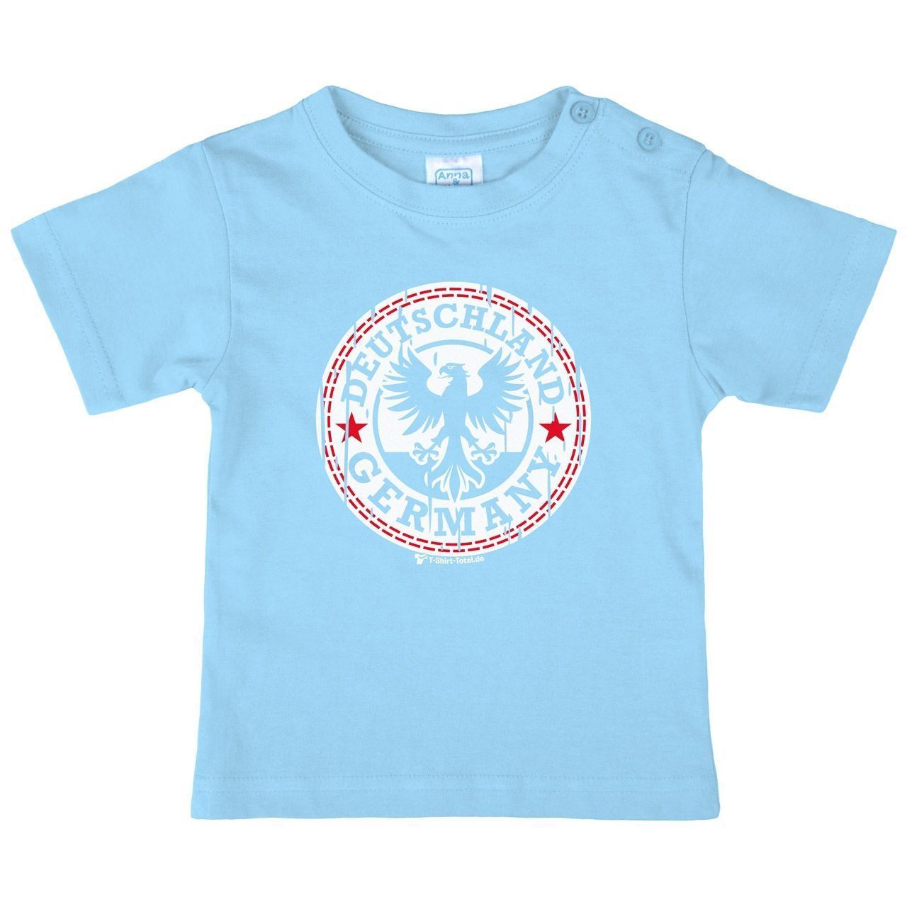 Germany Button Kinder T-Shirt hellblau 122 / 128