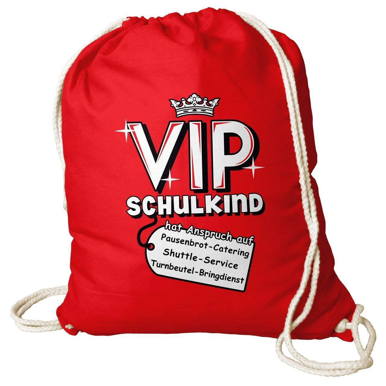 VIP Schulkind Rucksack Beutel rot