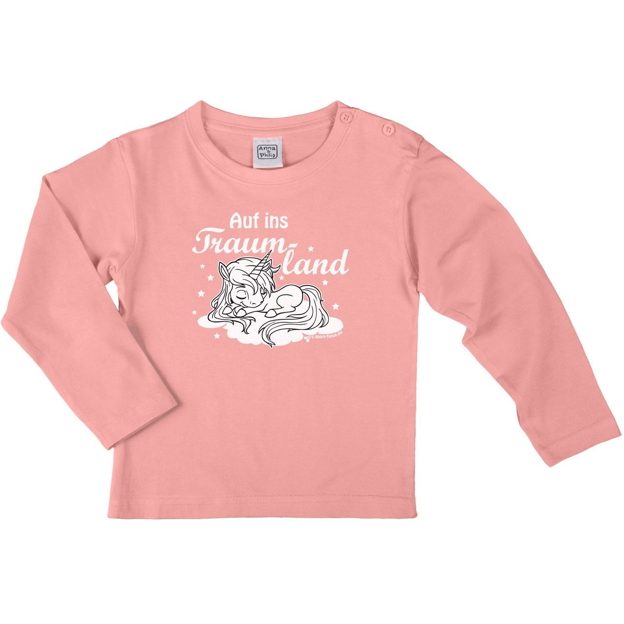 Einhorn Traumland Kinder Langarm Shirt rosa 104
