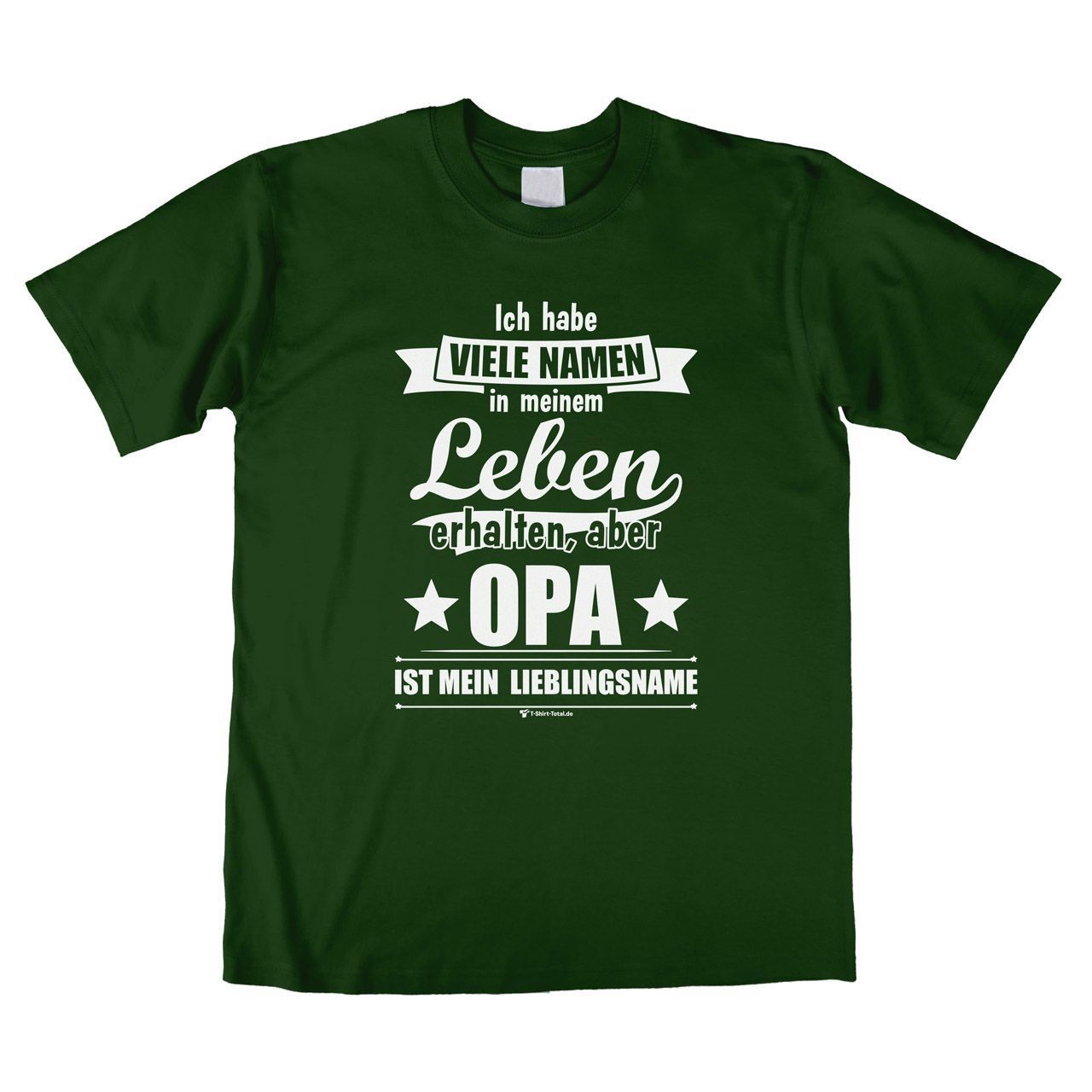 Lieblingsname Opa Unisex T-Shirt dunkelgrün Large