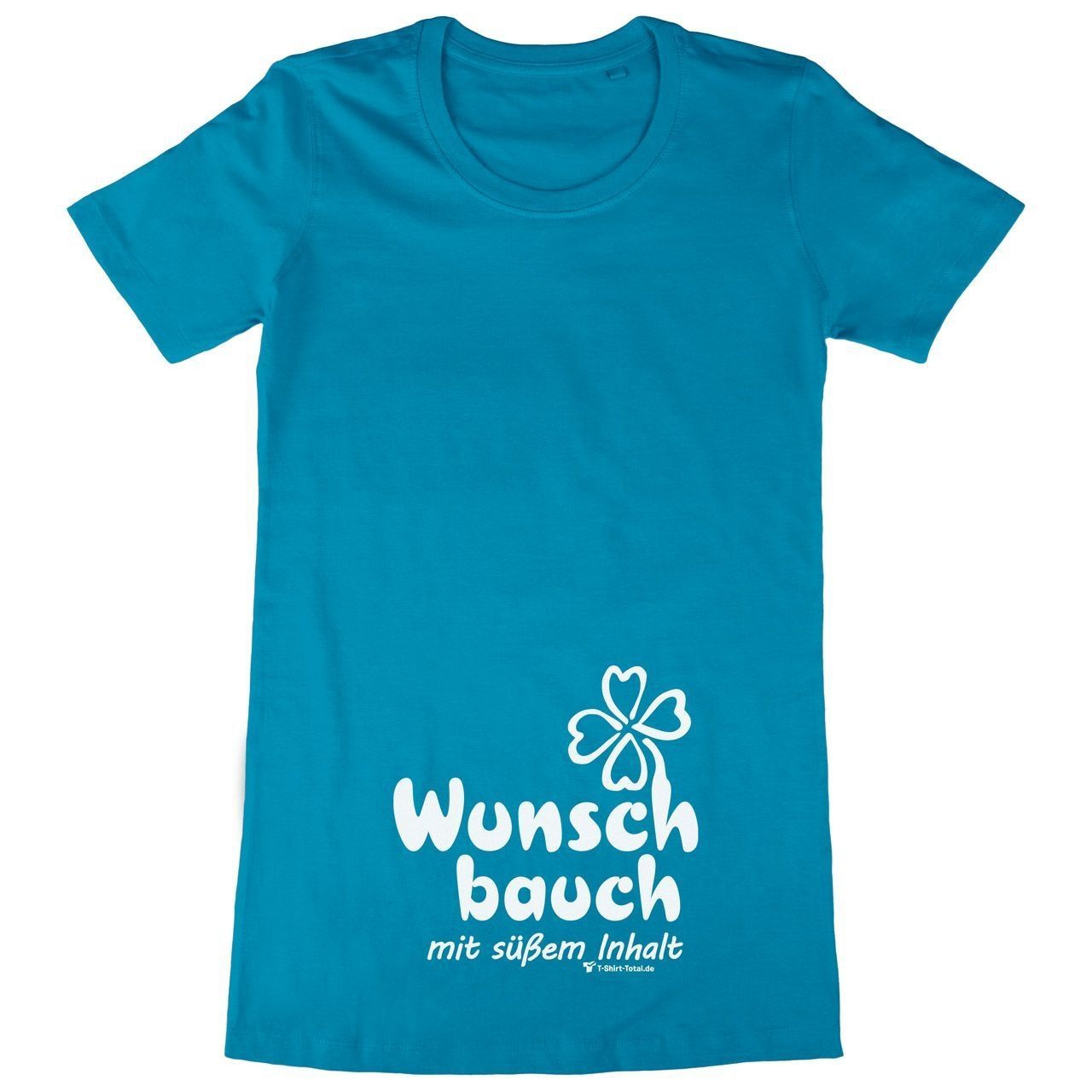 Wunschbauch Woman Long Shirt türkis Extra Small