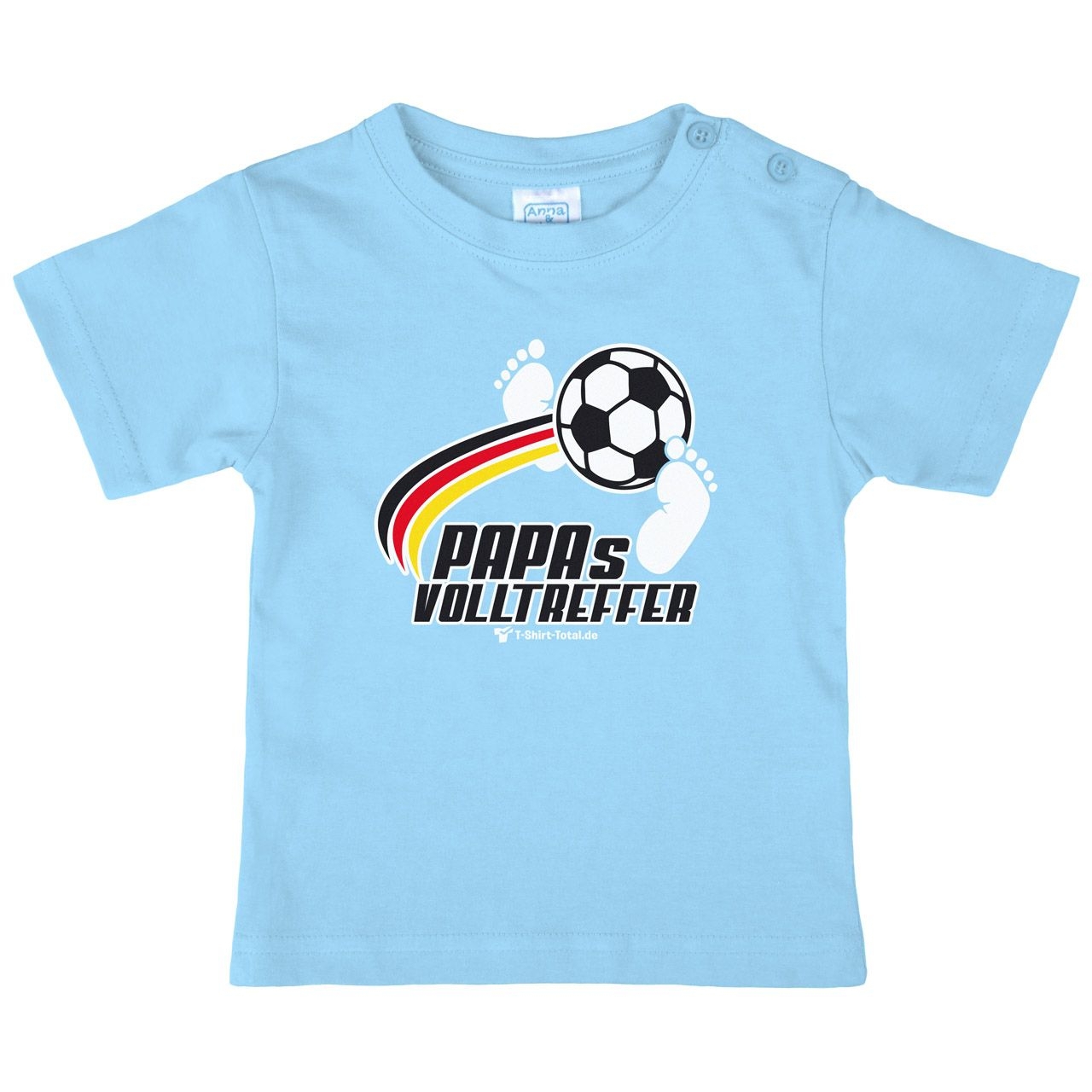 Papas Volltreffer Kinder T-Shirt hellblau 56 / 62