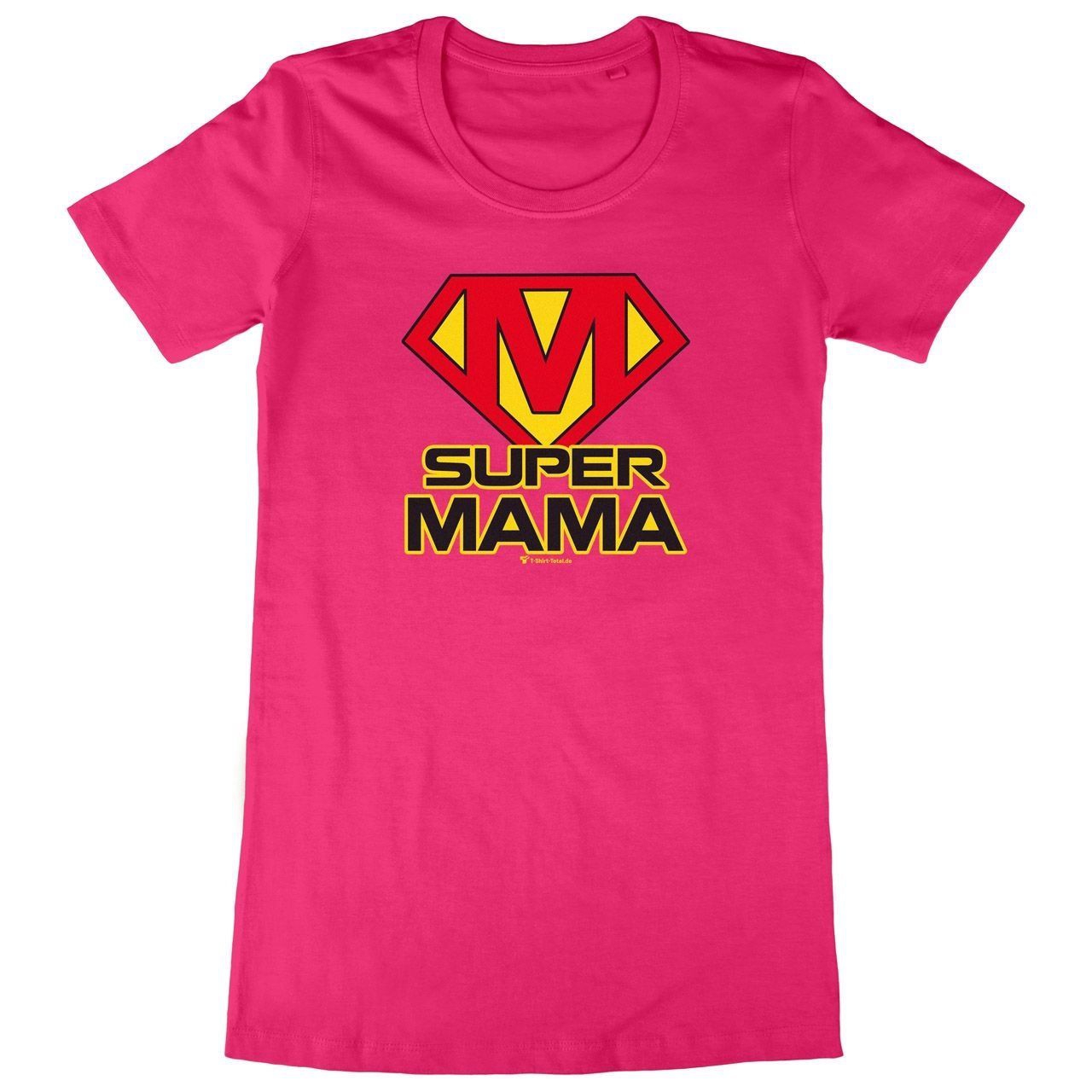 Super Mama Woman Long Shirt pink Small
