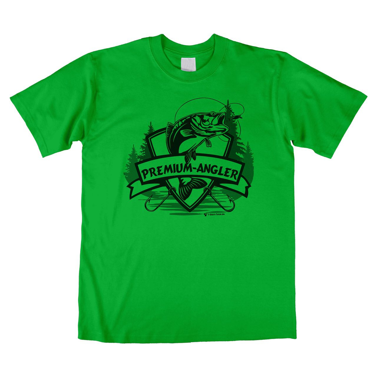 Premium-Angler Unisex T-Shirt grün Extra Large