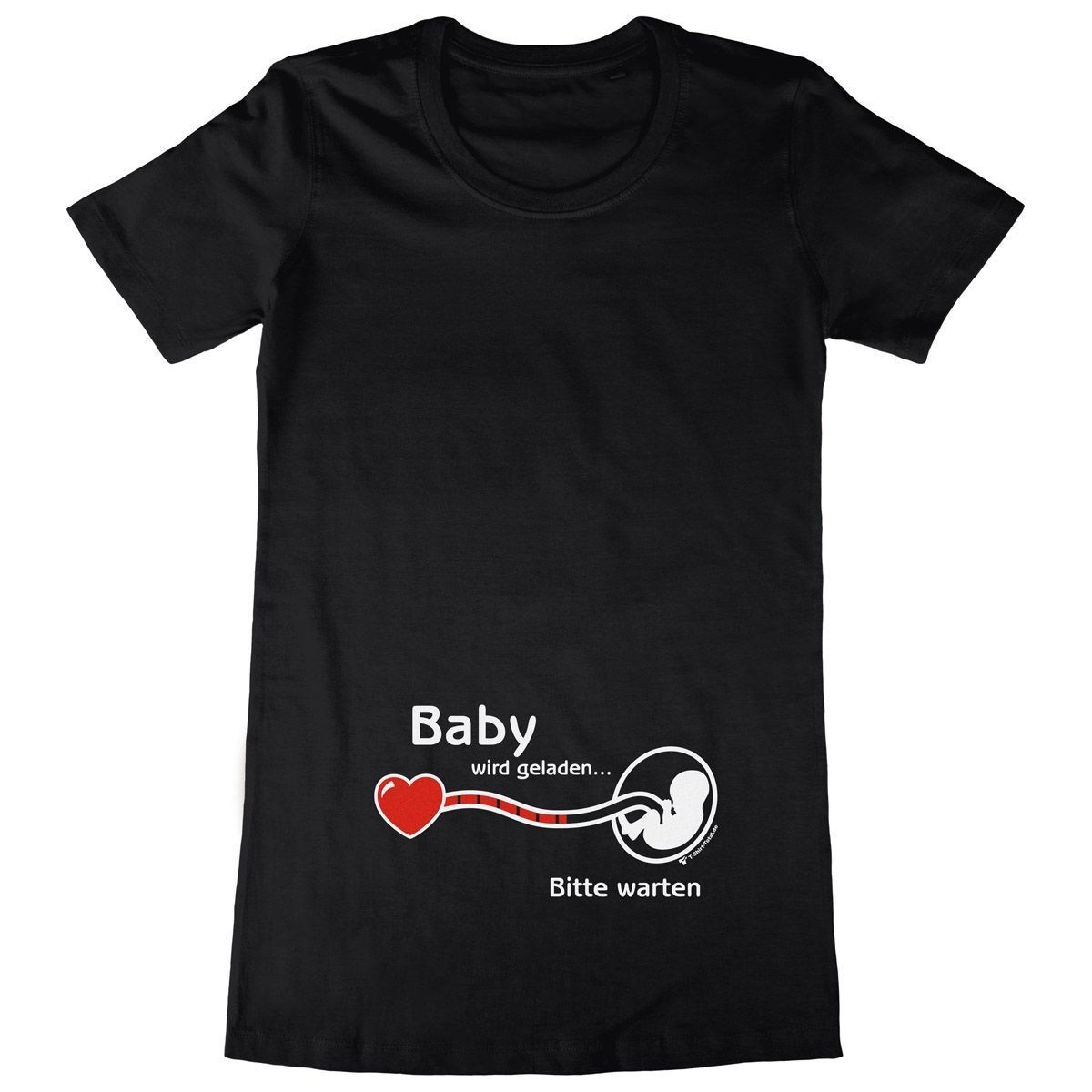 Baby geladen Woman Long Shirt schwarz Small